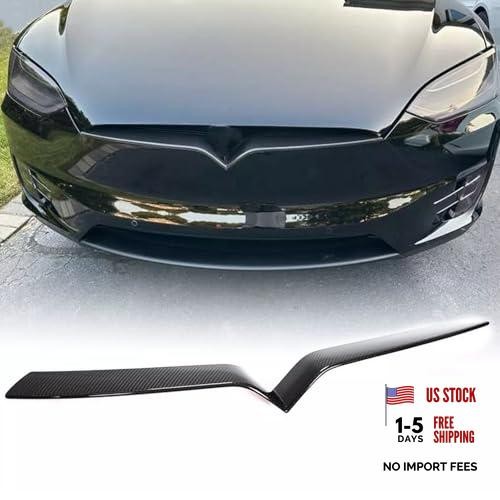 Front Grille Insert Trim Compatible With Tesla Model X 2020 2019 Carbon Fiber