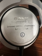 Sony MDR-V700 Over-Ear Stereo Headphones Adjustable Headband 3.5mm Silver