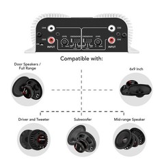 Taramps TS 400×4 400 watts RMS 4 Channels Full Range Car Audio Amplifier, 2 B…