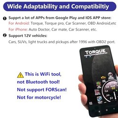 WiFi ELM327 OBD2 Adapter WiFi ELM 327 OBD2 Scanner for Android iOS iPhone
