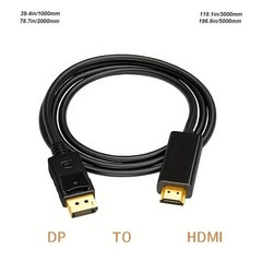 LOT DisplayPort to HDMI Cable DP Adapter Converter Audio Video PC HDTV 1080P NEW