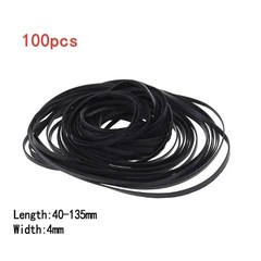 100 Pcs Rubber Tape Recorder Belt Cassette Player Drive Belts Replacement