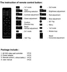 4K 60hz 3×1 1×2 1×4 2×2 HDMI Video Wall Controller Vertical Screen 4 TV Splicer