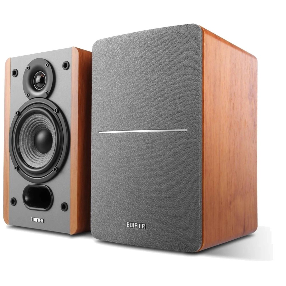 High Quality 2-Way Bookshelf Speakers – Wood Pair^-