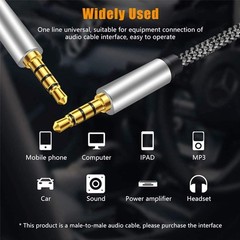 3FT – 6FT AUX 3.5mm Cable Male to Male Car Audio Cord For Headphones/Car/Speaker