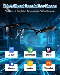 AI Smart Glasses Bluetooth Call Audio Translation for Men and Women Work Glasses