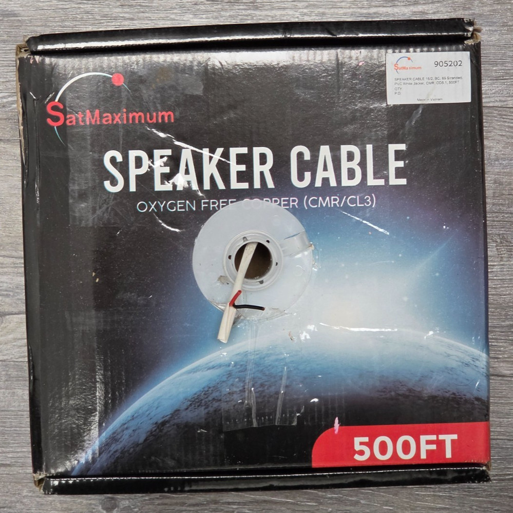 450’+ of 16 AWG PURE OXYGEN FREE COPPER Speaker Audio Wire Cable White In-Wall