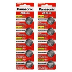 10 x PANASONIC CR 2016 CR2016 CR-2016 LITHIUM COIN CELL Button Battery Exp 2035