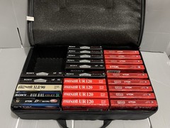 Lot Of 24 Assorted Cassette Tapes Maxell UR120 Sony HF90 TDKD60 Case
