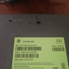 AT&T wireless DirecT TV 4K Streaming Android player Box-C71KW-400