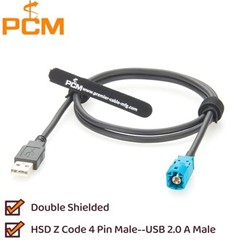 Automotive USB to HSD LVDS Cable HSD 4 Core Z Male to USB 2.0 Type A Male