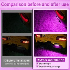 License Plate Light, Extremely Bright LED License Plate Lights A Color: Purple
