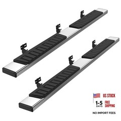 6 inches Running Board Side Steps Crew Cab Silver 2009-2018 Dodge Ram 1500