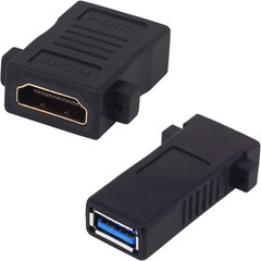 HDMI USB 3.0 Wall Plate, 1 Port HDMI Female + 1 Port USB Female Video Component