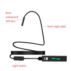 5M 8LED WiFi Borescope Endoscope Snake Inspection Camera for iPhone Android iOS