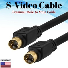S-Video Male Cable 3ft 6ft 12ft 25ft – 4 Pin – SVideo SVHS Gold Plated HDTV VCR