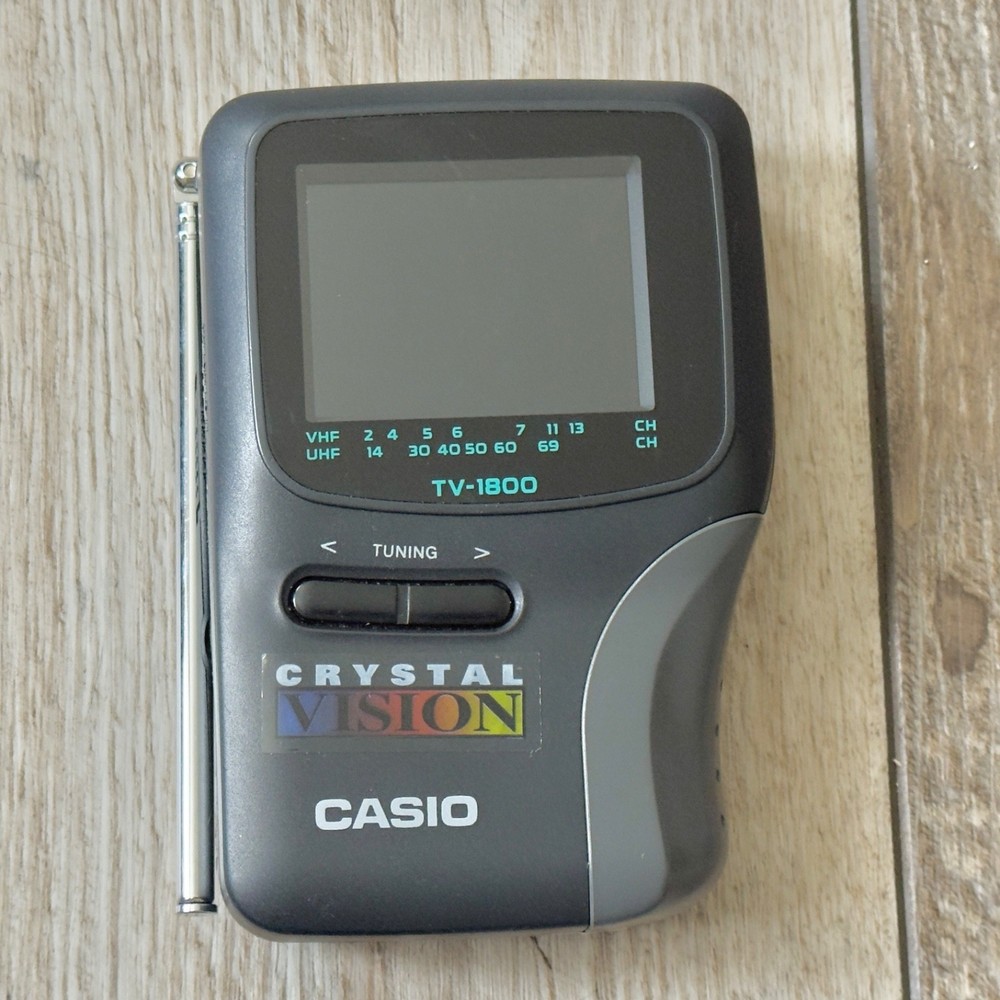 Vintage Casio TV-1800 Battery Operated Handheld Mini TV Crystal Vision Untested