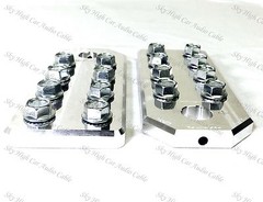Pair of Sky High Car Audio Any GA (8) Spot SAE Flat BATTERY TERMINALS