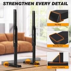 Universal Table Top TV Stand Base Height Adjustable for 37 to 86 in LCD LED TVs