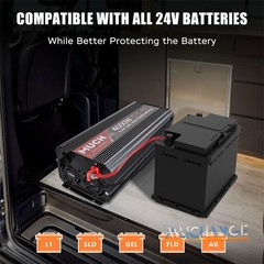Pure Sine Wave Power Inverter 1500W 3000 4000Watt 12V 24V dc to 110V 120V ac LCD