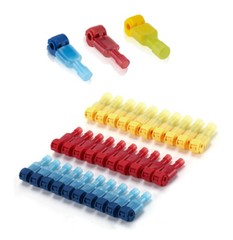 240PC SPADE TERMINALS T-TAP ELECTRICAL WIRE CONNECTOR ASSORTMENT KIT 120 PAIRS