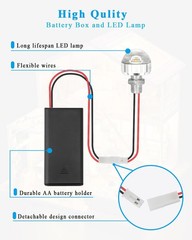 “AA Battery Box with LED Lamp & Switch, Mini 3V Light Wiring Kit, 1 Pack”