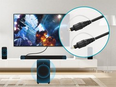 Monoprice S/PDIF Digital Optical Audio Cable, Toslink to Mini Toslink, 6ft