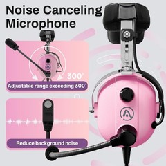 viation Headset for Pilots with Mono Sound and Passive Noise Cancellation, PNR A
