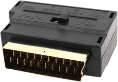 Scart 20 Pin Male to 3 RCA AV Female + S Video Converter Adapter