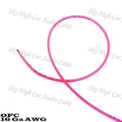 OFC 100 ft 16 Ga AWG Copper Primary Remote Wire PINK Sky High Car Audio Lead
