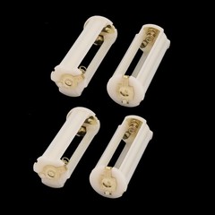 4 x Plastic Cylindrical Battery Holder Case Box for 3 x 1.5V AAA Batteries