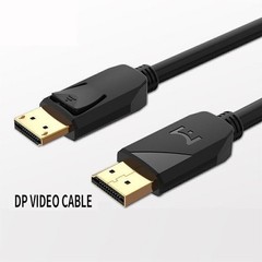 DisplayPort To DisplayPort Cable 4K 60Hz UHD Audio Video Male Latches Gold Black