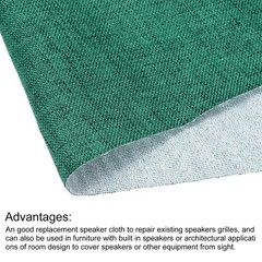 Dark Green Speaker Grill Cloth 40″x58″ Stereo Box Fabric Dustproof Mesh