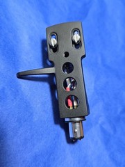 Genuine ATVM95C Cartridge/Black Technics Style Headshell/SILVER LITZ WIRES