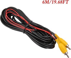 20′ Car Video RCA Extension Cable Auto Rear View Backup Parking Camera Wire Cord