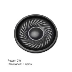 2Pcs Round Internal Magnet Speaker Loudspeaker 8 Ohm 2W 1.5 inch Dia Steel Shell