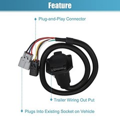 1 Set 7-Pin Trailer Wiring Harness Simple Connect Wiring Kit for Toyota