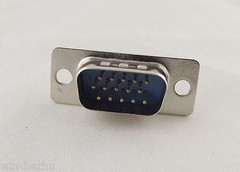 100x VGA Male Plug Socket DB15 15-Pin D-SUB 3 Rows Solder Type Connector Adapter