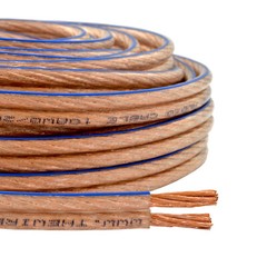 Car Home Audio Speaker Wire Transparent Clear Cable 10AWG 50ft 10/2 Gauge