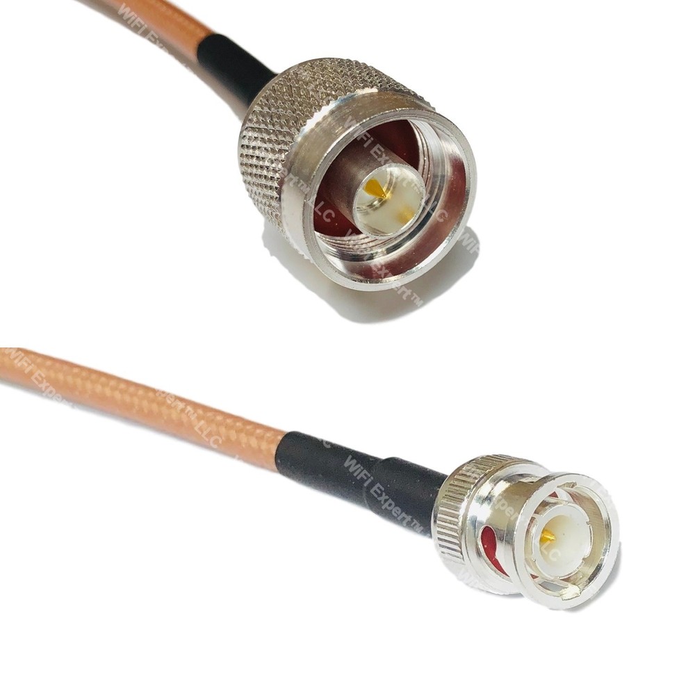 RG400 Silver N MALE to BNC MALE Coax RF Cable USA Lot