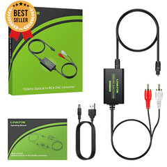 192kHz Digital to Analog Audio Converter SPDIF Toslink to RCA w/ Optical Cable