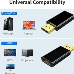 5PCS DisplayPort DP to HDMI Converter Display Port to HDMI Male Female Adapter