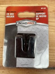 1-RoadPro RP-232 Black Double Sided Heavy Duty Tape Style CB Microphone Holder