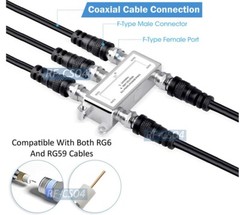 4 In 1 Out RF Combiner 1 In 4 Out RF TV Splitter For CATV Box Satellite Antenna