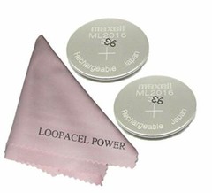 Maxell ML2016 Lithium Rechargeable 3V Batteries x 2 with Cloth