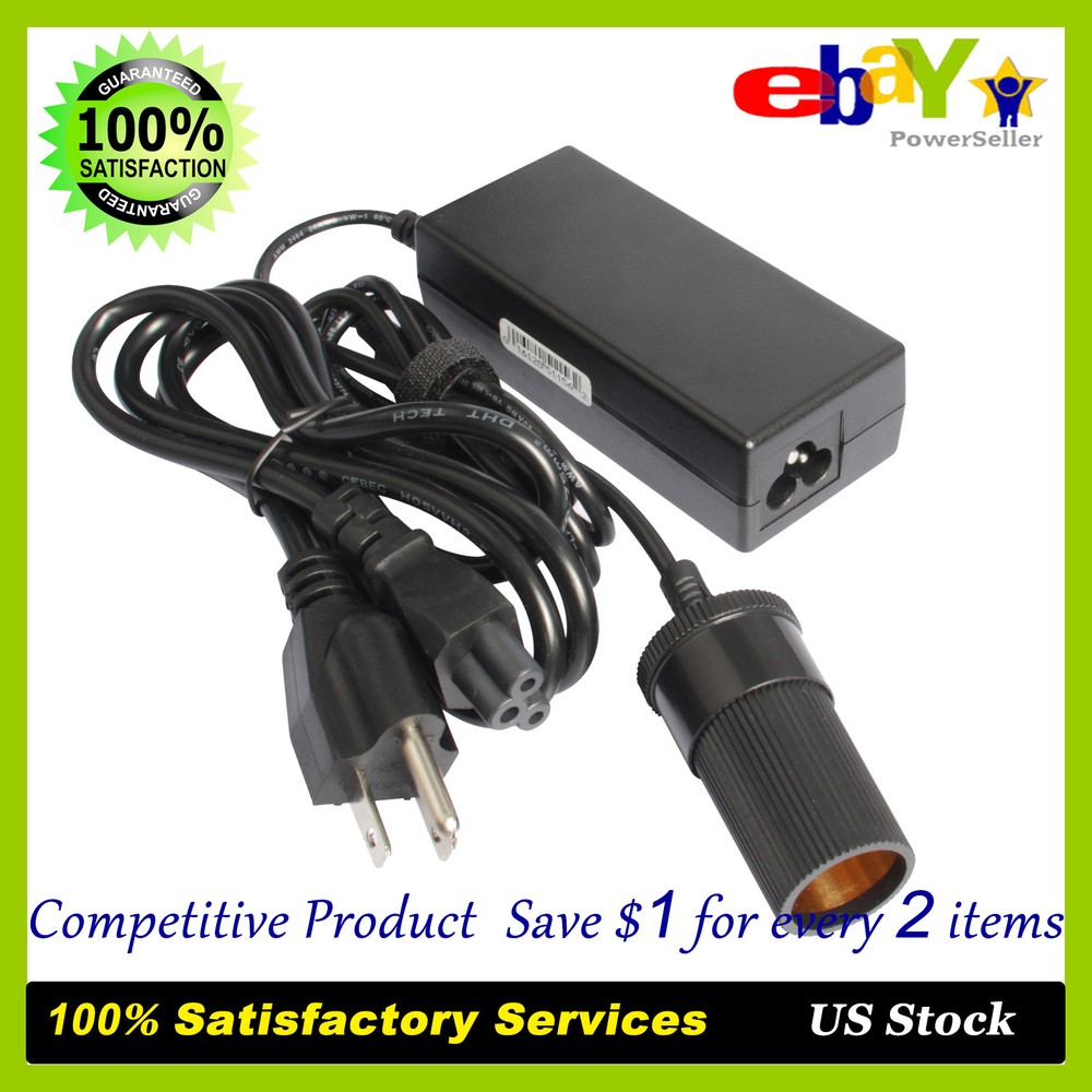 110V-220V AC To 12V DC Car Cigarette Lighter Wall Power Socket Adapter Converter