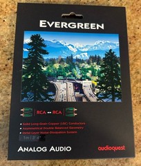 AudioQuest Evergreen Male RCA to Male RCA 1 Meter (3’ 4”) Single Cable Brand New