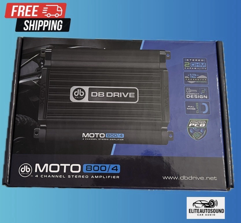 DB DRIVE MOTO800/4 WDX MOTO 4-Channel Class D Amplifier Marine Waterproof (NEW)