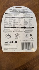 Maxell HP-100 Headphones lightweight Adjustable Stereo Black NEW