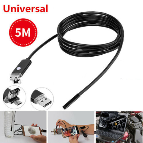 5M HD USB Endoscope waterproof 6 LED Borescope Inspection Camera For Android